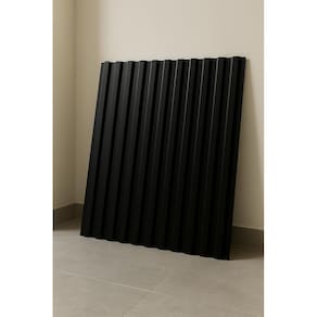 Revestimento Preto Placas Ripa 3D Parede Kit 12 Un 50X50Cm