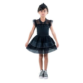 Kit Fantasia Infantil Princesa Bruxinha com Tiara - GG
