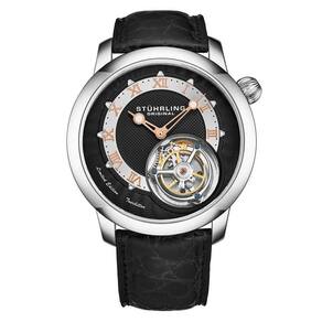 Relgio de pulso masculino Eclipse 390 Turbilho de edio limitada, 43mm, mostrador preto Stuhrling