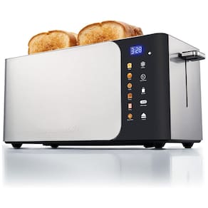 Torradeira Digital Elite Gourmet ECT5924D SmartToast com 4 Fatias Longas, 1,5 Polegadas, Função Bagel, Tela de Toque LED, Temporizador
