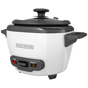 Panela Elétrica de Arroz BLACK+DECKER 3 Copos, 1,5 Copo de Arroz Cru, 3 Copos Cozidos, Cesto de Cozimento a Vapor, Tigela Antiaderente