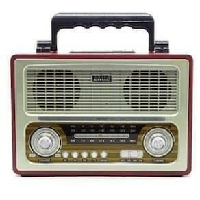 Rádio Portátil Usb Vintage Retrô Recarregável Bluetooth Fm