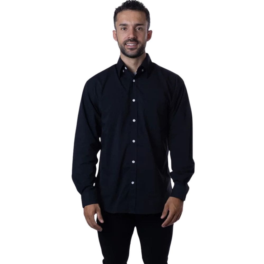Camisa Cannes Manga Longa Preto