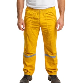 Calça Uniforme Elástico Tactel Amarelo Ouro
