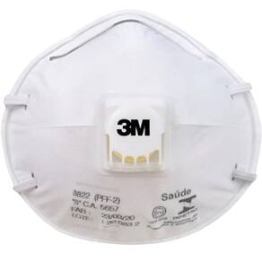 Respirador PFF2 branco com válvula 3M CA 5657