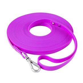 Coleira longa para treinamento de cães AUMAILI impermeável 6 m rosa roxa