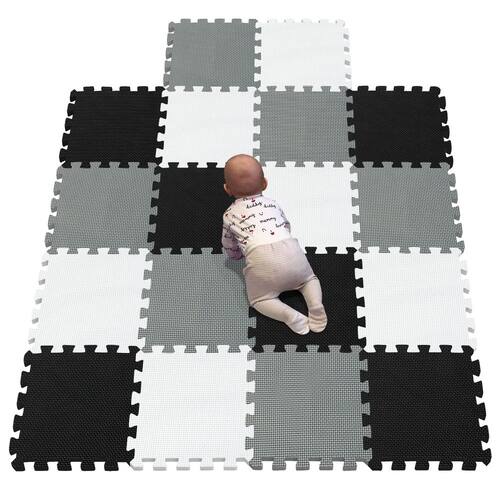 Bords De Sécurité Pour Tapis Mousse YIMINYUER – 18 Pièces, Compatibles 18 Ou 20 Pièces De Tapis 30x30 Cm
