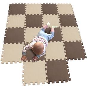 Puzzle Play Mat MQIAOHAM 18 peças de piso de espuma macia para bebês