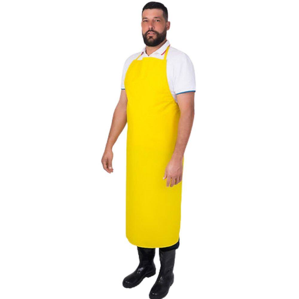 Avental Químico Impermeável Nylon Amarelo Vértice CA 46468