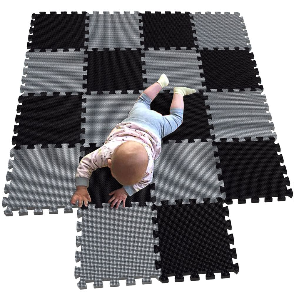 Puzzle Play Mat MQIAOHAM 18 peças de azulejos de espuma macios para bebês e crianças