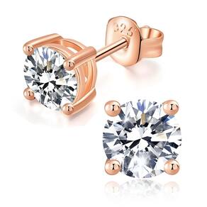 Brincos IMOLOVE Moissanite 0,6-3 quilates em prata esterlina cor D