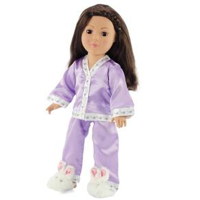 Conjunto de roupas de boneca Emily Rose PJs, pijamas para boneca de 18 polegadas