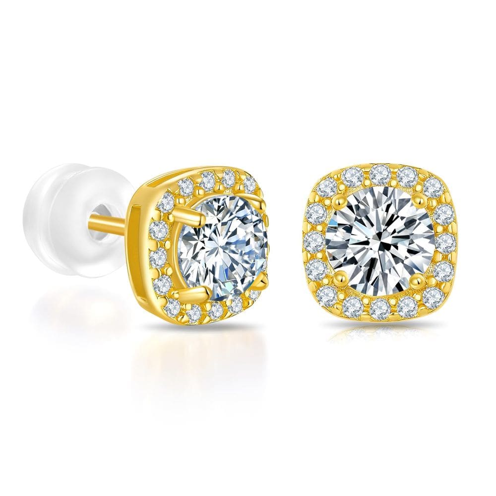 Brincos Dojojosa Moissanite em prata esterlina 925 1 quilate