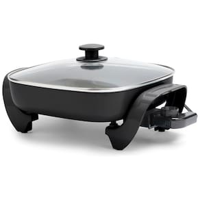 Frigideira Elétrica Quadrada GreenLife 30cm 4,7L, Tampa de Vidro com Saída de Vapor, Revestimento Antiaderente Cerâmico sem Substâncias
