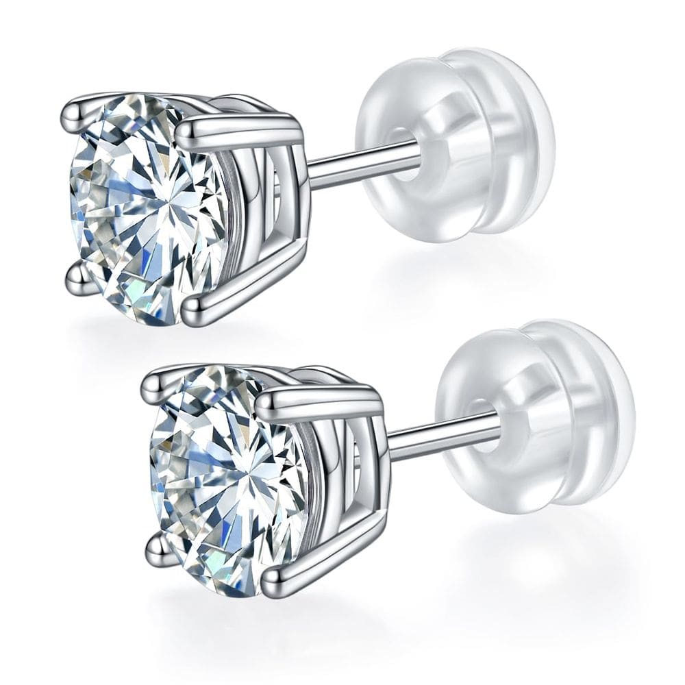Brincos Dojojosa Moissanite em prata 925 1 quilate D-VVS1