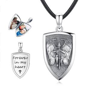 Colar de medalhão Eusense São Miguel San Miguel Arcangel