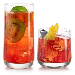 Conjunto de copos Libbey Ascent Tumbler 480 ml e Rocks 390 ml 16 unidades