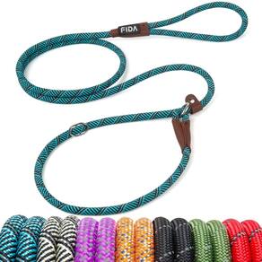 Coleira para cães Fida Durable Slip Lead, 6 pés x 3/8 polegadas, nylon reflexivo