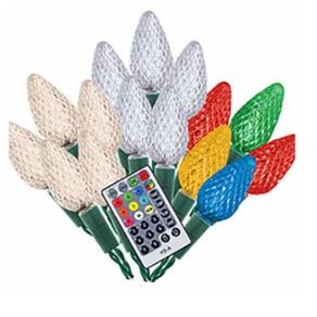 Conjunto de luzes LED Sylvania 25 RGB C9 Style com controlador e controle remoto