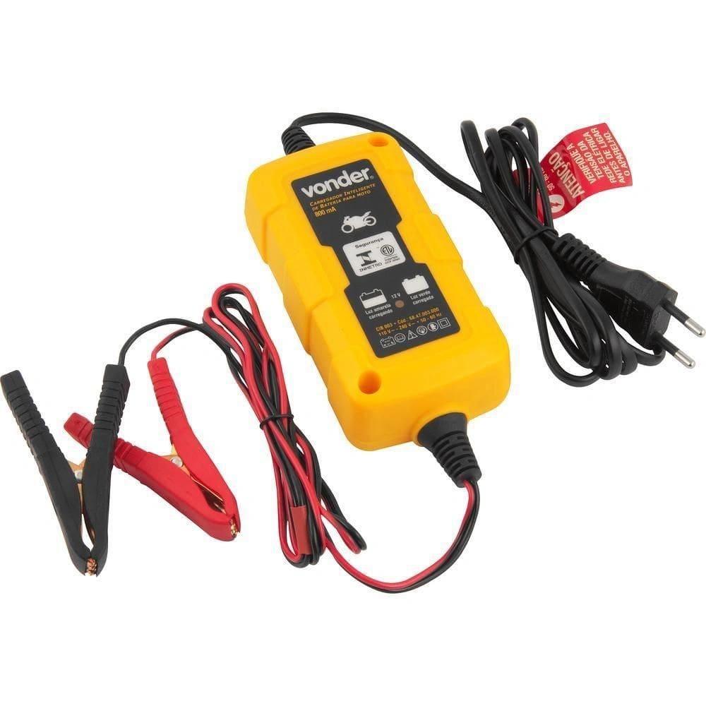 Carregador Inteligente De Bateria De Moto Vonder Cib003