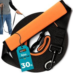 Coleira para cães Long Line Total Pet 30 pés de nylon Heavy Duty