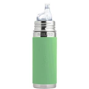 Garrafa com canudinho Pura Kiki Isolada em Aço Inoxidável 260mL Moss