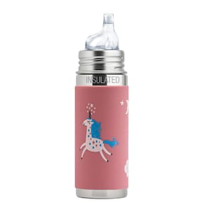 Garrafa Sippy Pura Kiki Isolada em Aço Inoxidável 260mL Unicórnio