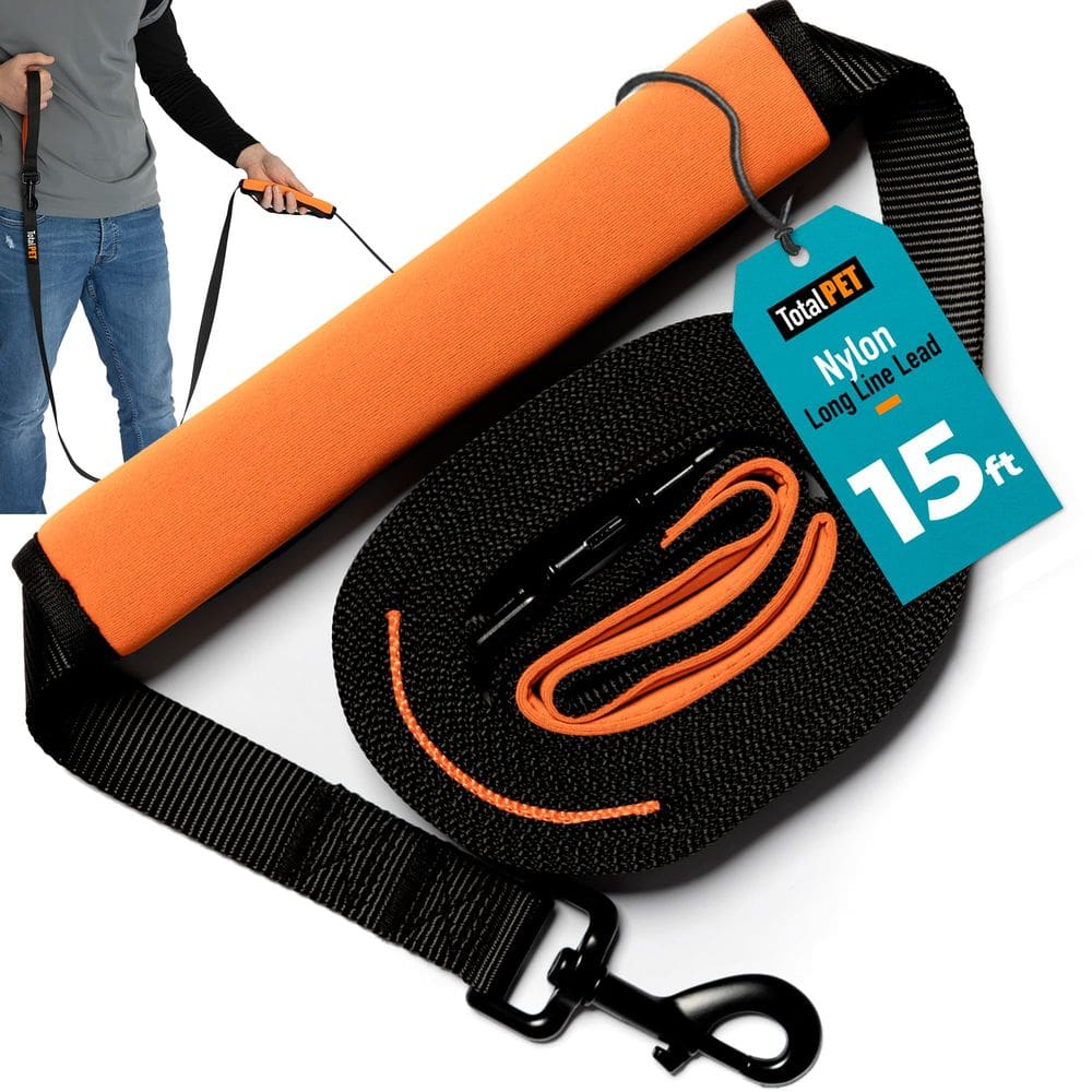 Coleira Total Pet de 15 pés de comprimento para cães que treinam nylon pesado