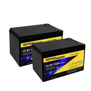 Bateria de ciclo profundo LiFePO4 SEFEPODER 12V 15Ah 2000+ ciclos