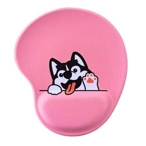 Mousepad Ergonômico Estampado Cachorro Rosto Rosa –LionGames