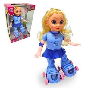 Boneca Amy Patinadora Art Brink Danca com Luz e Musica a Pilha Brinquedo Recreativo