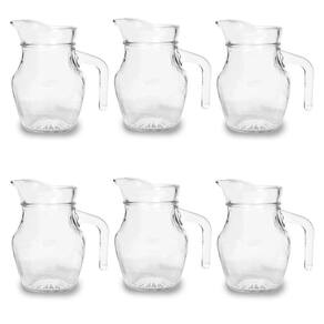 Mini Jarra De Vidro Para Sucos E Refrescos 500Ml 6 Peças