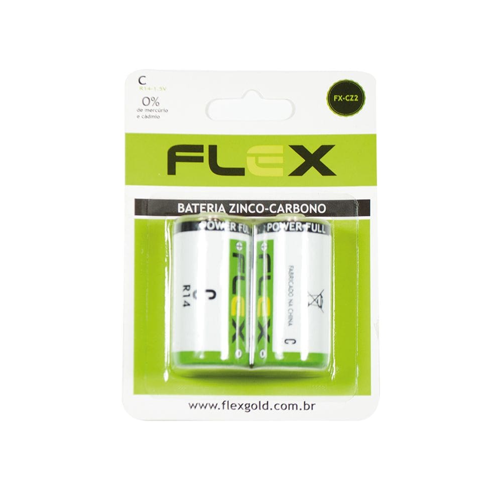 Pilha C Comum Flex 02 Unidades Fx-cz2