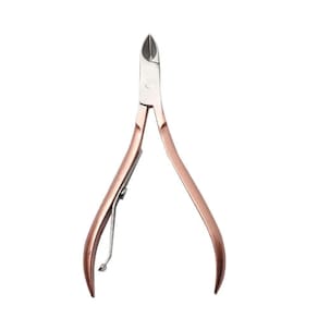 Alicate De Unha Cuticula Aço Inox Profissional Rosê