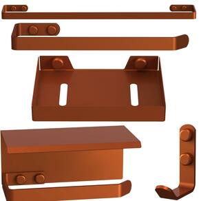 Kit de Acessórios Para Banheiro 5 Peças Rose Gold FS MAX