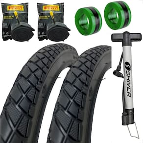 PAR Pneu Bike Bicicleta Shiver Praieiro Beach Aro 26 x 2.125 PAR camara pirelli bomba fita antifuro