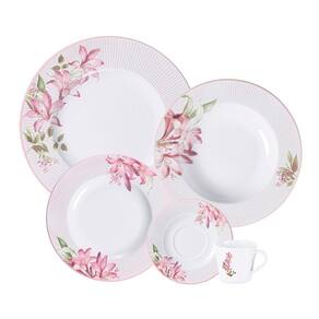Aparelho de Jantar Tramontina Poème 30 Peças em Porcelana Decorada