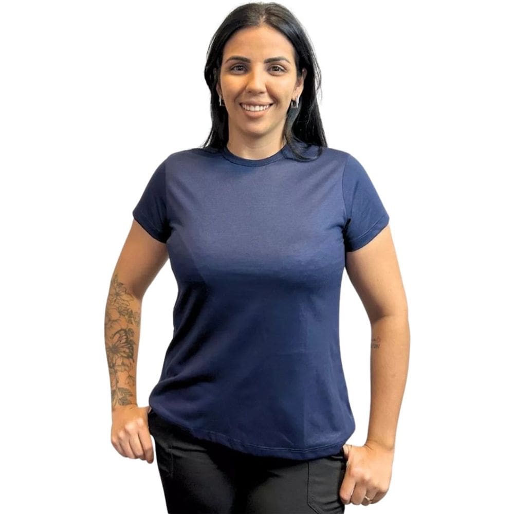 Kit 3un Blusa Camiseta Feminina Baby Look Gola Redonda