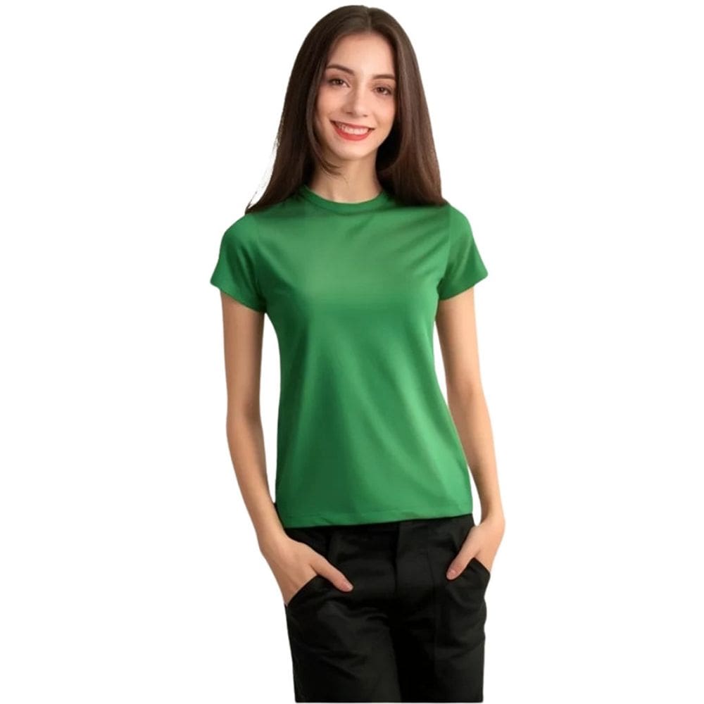 Kit 3un Blusa Camiseta Feminina Baby Look Gola Redonda