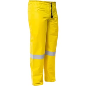 Calça de segurança nylon amarela silk elástico sem bolso Pantaneiro 670C Vértice CA 28740