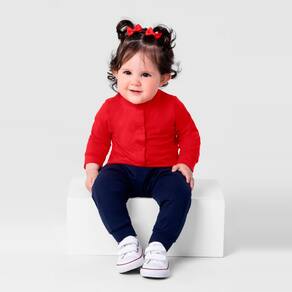 Casaco Bebê De Cotton Brandili Baby Vermelho