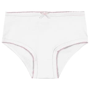 Calcinha Em Cotton Infantil Menina Branco Brandili