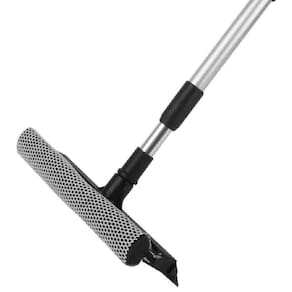 Rodo Limpa Vidros Mop Extensivel Janela Sacada Duplo Lava Seca Rodinho Telescopico Profissional