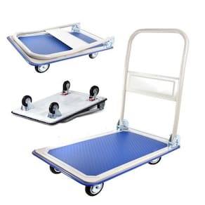 Carrinho Carga Plataforma 150kg 4 Rodas Multiuso Base De Ferro Reforcada Armazem Logistica Dobravel Transporte Caixas Pr