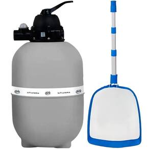 Filtro para Piscina 19.000 Litros GRE200 com Peneira de Cabo Telescópico FLUIDRA