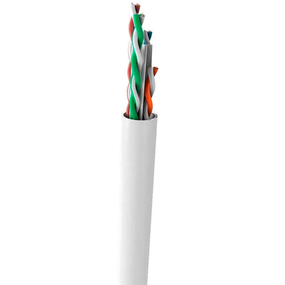 Metro de Cabo de Rede LAN 4PX24AWG CAT6 UTP LSZH -100% Cobre Wec, Branco