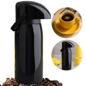 Garrafa Térmica Mantem Por Horas 1.8Litro Preto Tampa Hermética Café, Chimarrão