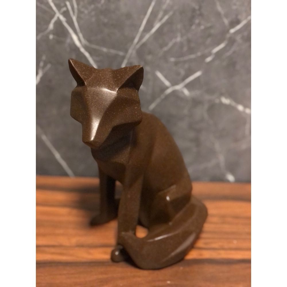 Raposa Em Resina Ferrugem Alt 25