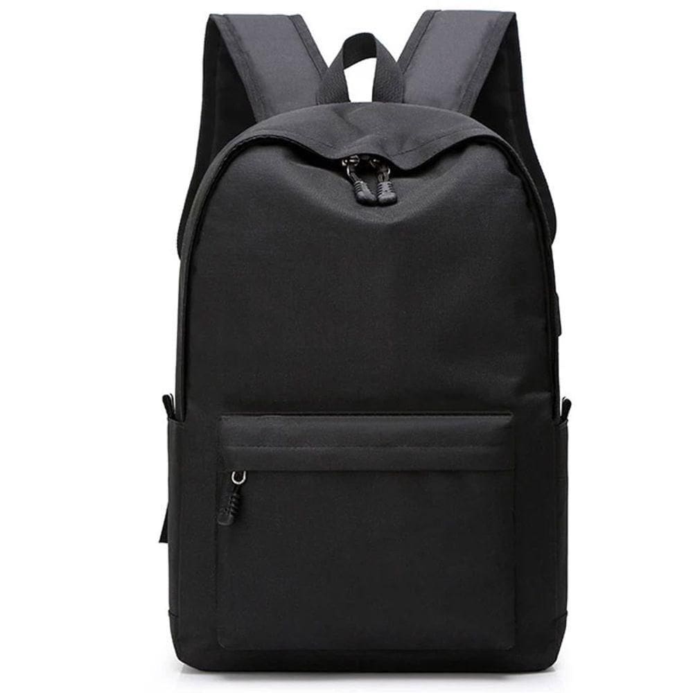 Mochila Casual 25L Resistente A água Unissex Universidade Escolar Estudante Trabalho Viagens Preto