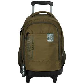 Mochilete Com Rodinhas Up4You Design Verde Militar